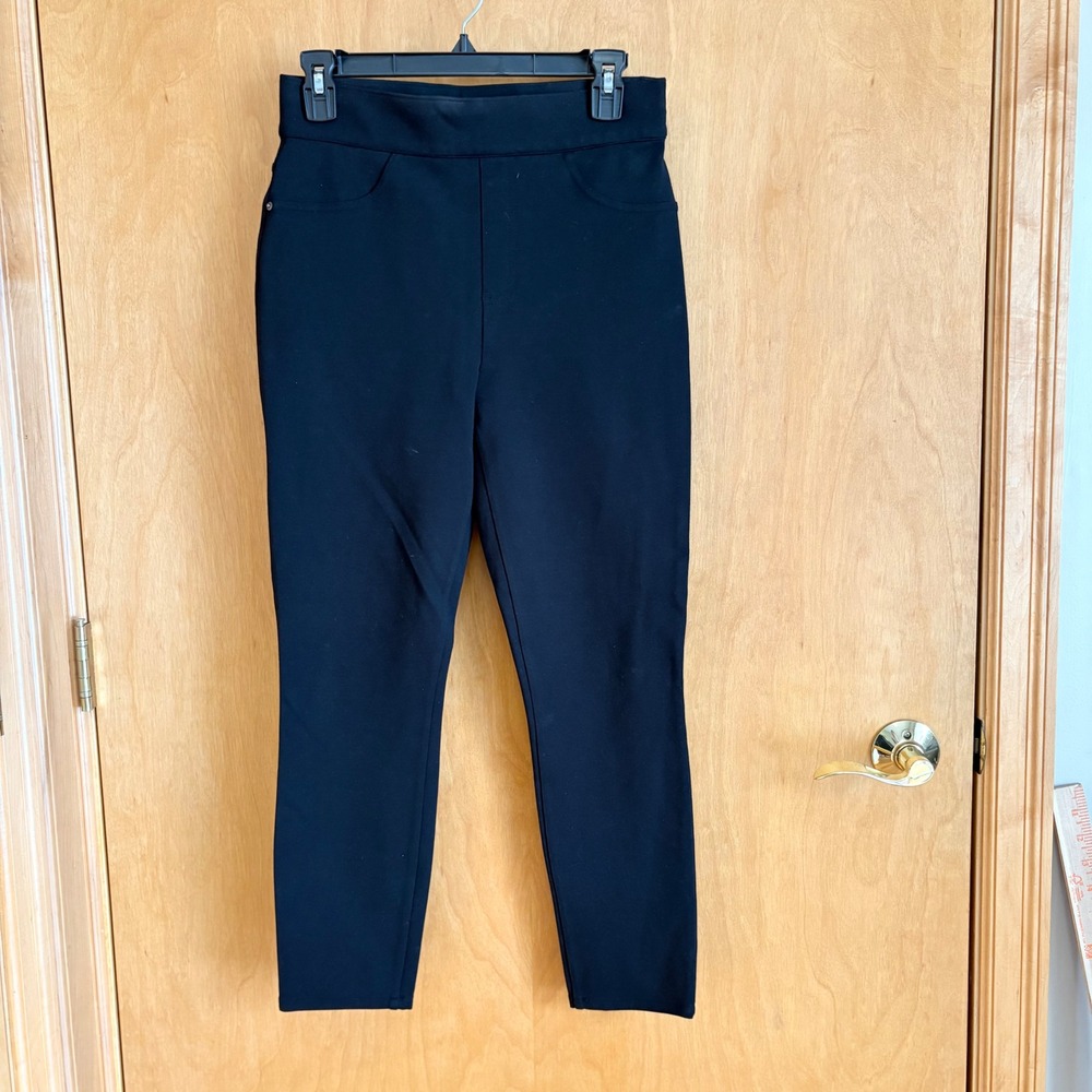 Spanx The Perfect Pant Women Size M Black Slim Skinny High Rise Ponte‎ 20202R
